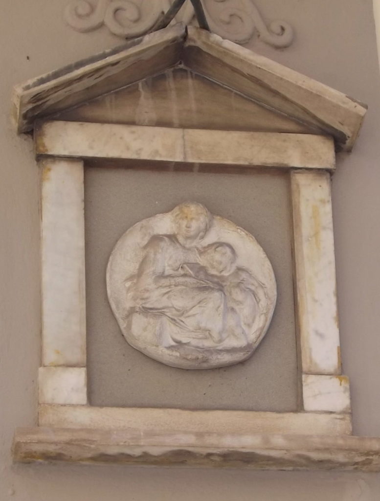 circular bas relief Madonna 