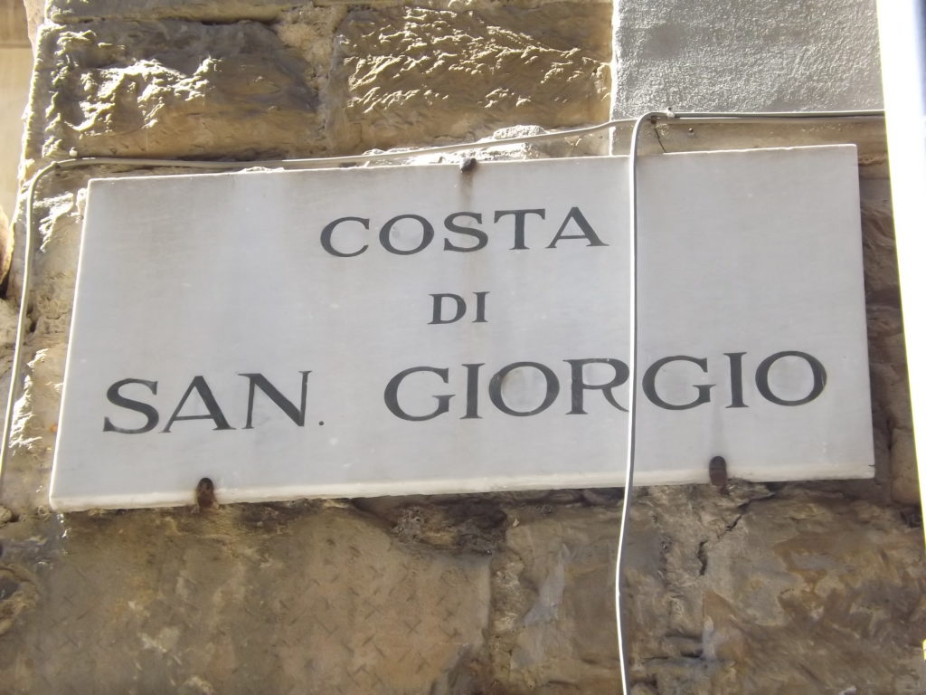 Costa di San Giorgio street sign