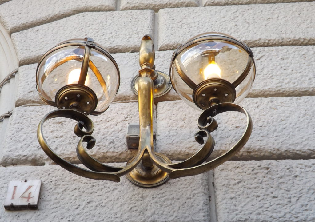 detail of exterior lamp
