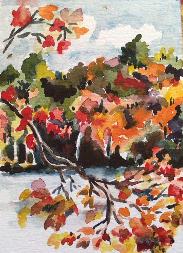 Linda's watercolor, Maine - 3