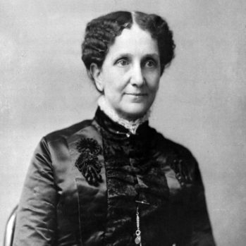 black and white portrait photograph of Mary Baker Eddy