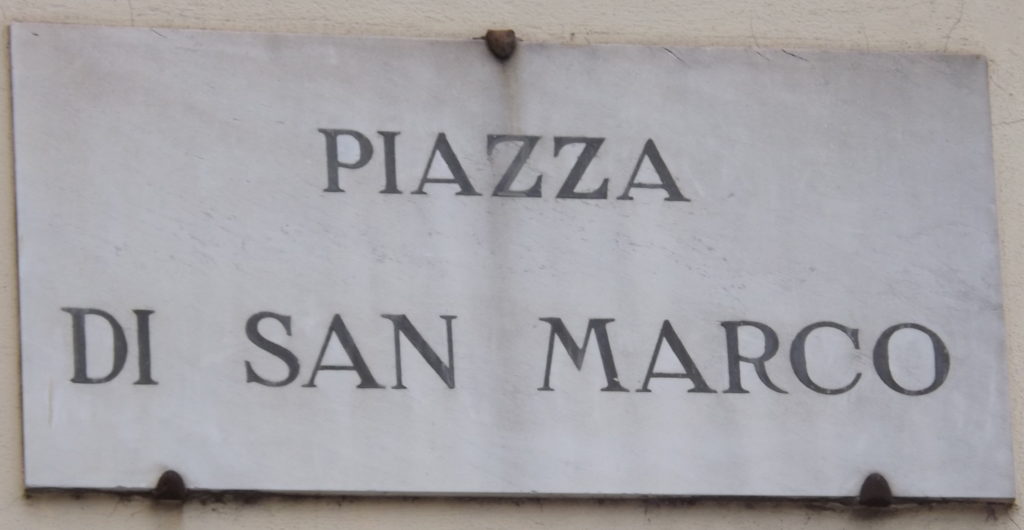 Piazza di San Marco sign