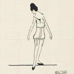 Clara Tice drawing of woman for Loy poem