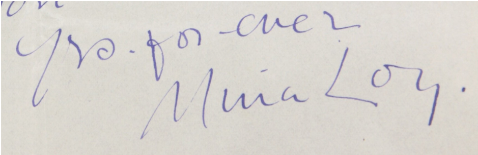 Signature - Mina Loy