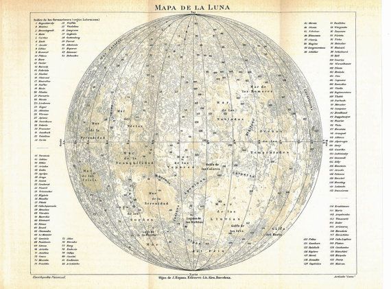 1901 map of the moon