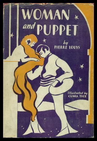 Cover of Woman and Puppet, illustrated by Clara Tice c. 1932