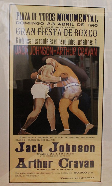 Arthur Cravan boxing Jack Johnson poster