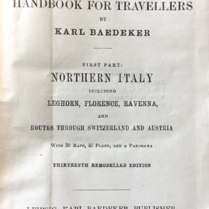 title page of Italy Baedeker c.1906