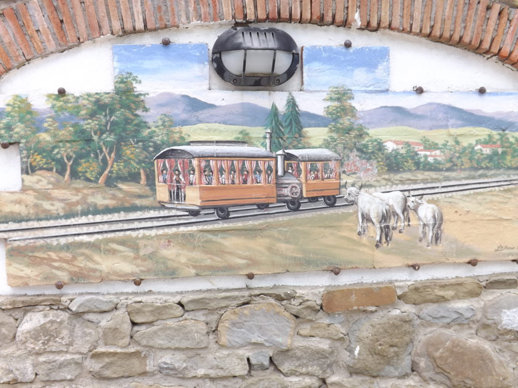 painting of cable car