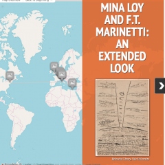 Map of Europe with Loy and Marinetti title