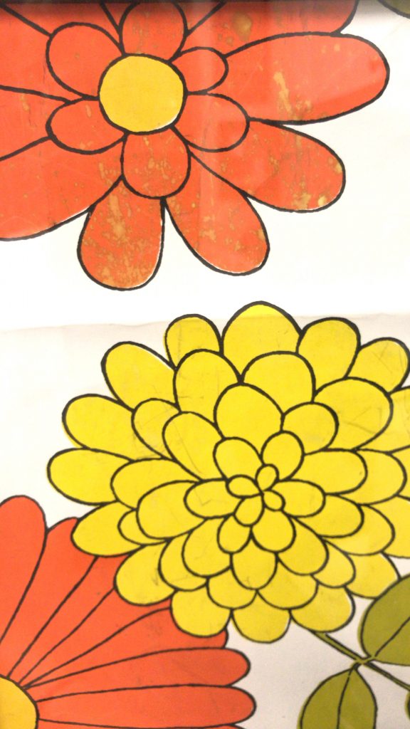 detail of floral wallpaper